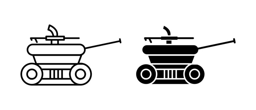 Military robot icon graphic vector. icon collection