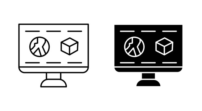 Simulator icon graphic vector. icon collection