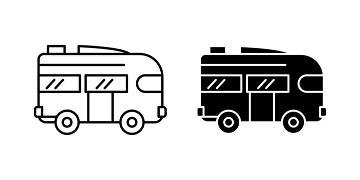 Surfing Bus icon graphic vector. icon collection