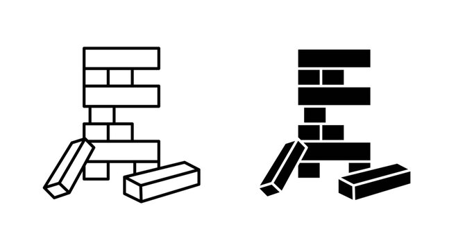Wooden block icon graphic vector. icon collection