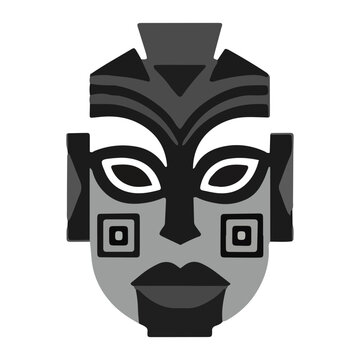 Tribal African Mask Icon