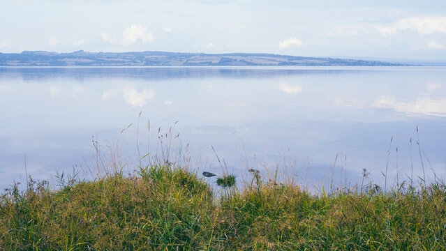 View towards the Helg&oslash;ya Island in Lake Mj&oslash;sa at late summer.