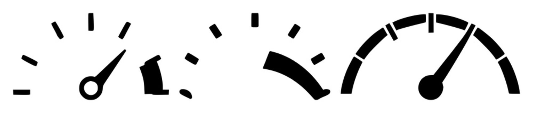 Credit score meter gauge icon set with solid black lines on white background featuring finance, banking, credit rating with vector and illustration