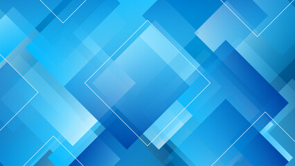 Obraz premium Blue Geometric Square Background