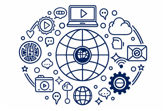 Modern Global Network Infrastructure for Video Content Delivery Streaming and Worldwide Online Broadcasting