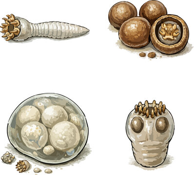Echinococcus granulosus illustration art