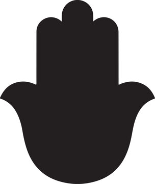 Hamsa Hand, Hamsa Symbol, Evil Eye Protection, Black Icon