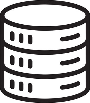 Database server storage icon for data management and technology concepts