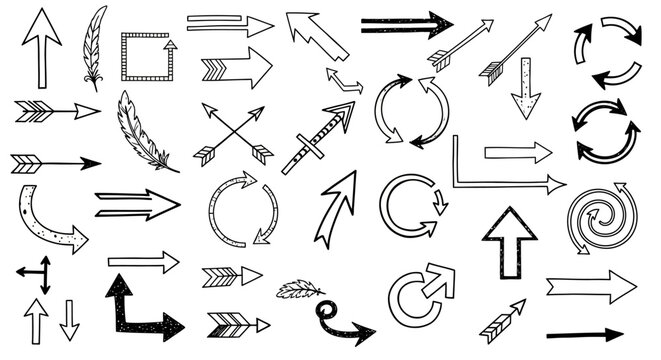 Collection of various arrow icons.