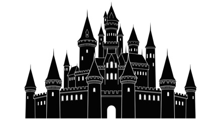 Obraz premium Large Castle with Multiple Towers.