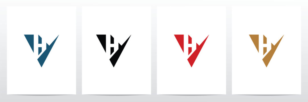 Creative Letter Initial HV, VH Logo Design Vector Template