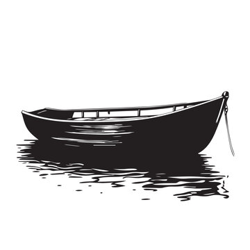 rowing boat on the water