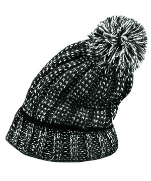 1 M&uuml;tze mit Bommel  Hintergrund weiss   Bobble Hat