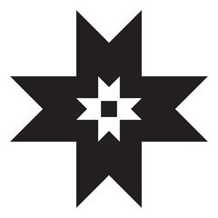 Fototapeta premium Geometric Folk Art Symbol