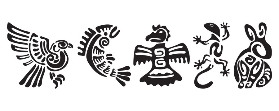 Tribal Animal Icons Set