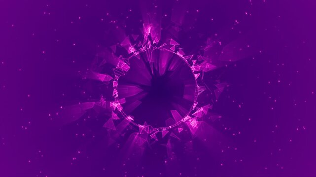 Futuristic Purple Digital Particle Motion Graphic