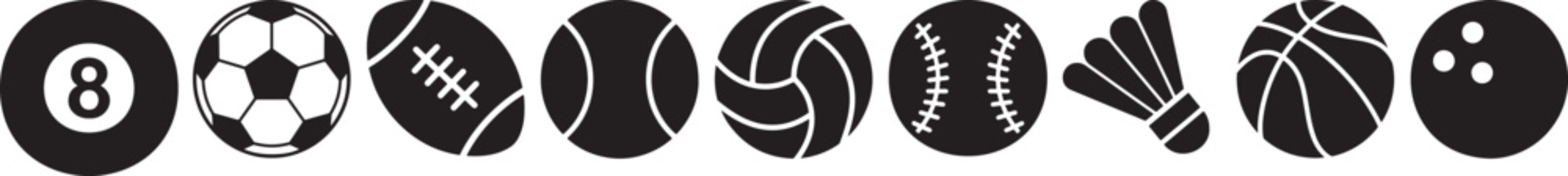 Black and white sports balls 8 ball