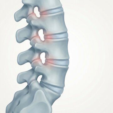 Spine Osteoarthritis Facet Joint Degeneration Semi Realistic Illustration