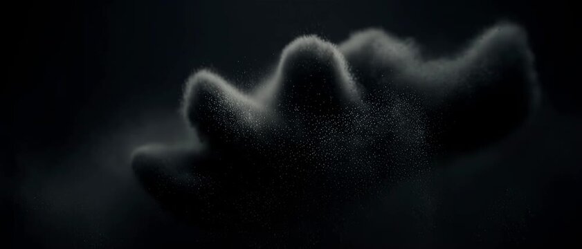 Cinematic 12K HDR Shot of Mysterious Dark Nebula and Drifting Golden Embers