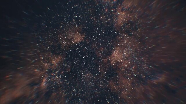 Seamless Space Travel Through Stars and Nebula Loop Background Animation