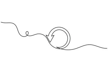 Obraz premium Arrow continuous one line icon showing upward business progress