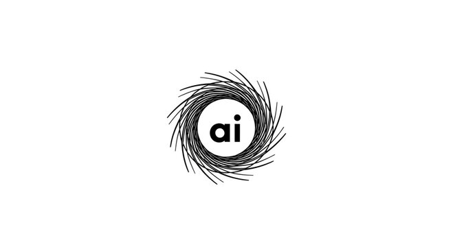 Artificial intelligence logo with nest concept