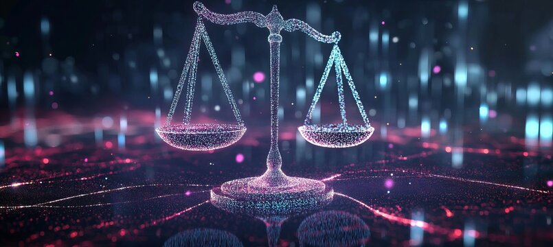 A Modern Courthouse Interior with High-Tech Features and Balanced Information Processing Systems