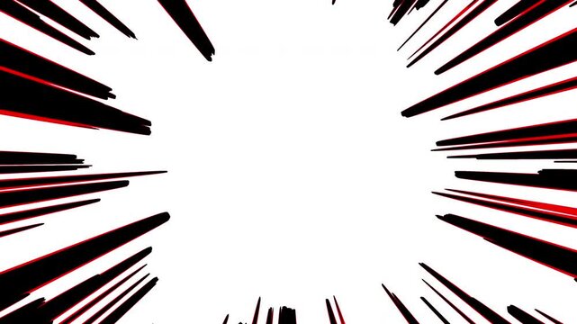 Authentic manga combat lines. Radial speed burst for anime fight scenes. High-intent seamless loop for professional video editors.