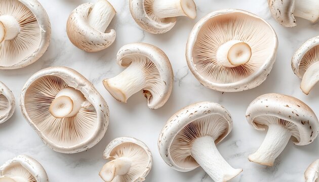 Luscious Creamy Mushroom Delight on a Rustic Table, Capturing Freshness and Textural Details