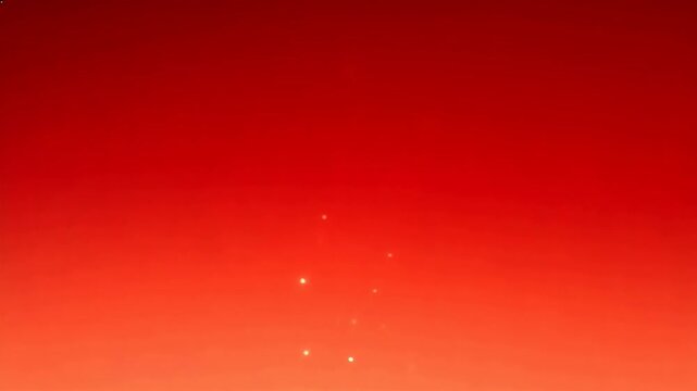 Red gradient background with glowing dots