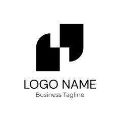 Fototapeta premium Logo Black Modern Minimalist Business Design Vector Template