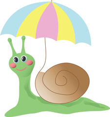 snail under an umbrella © Mariana