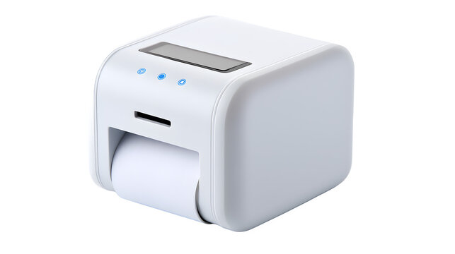 Portable thermal receipt printer, compact white label maker, small business card printer, mobile point of sale device