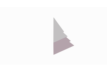 Fototapeta premium Abstract geometric 3D pyramid flat icon with minimal triangle shapes modern vector illustration