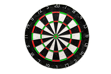 Obraz premium Professional dartboard isolated on white background with scores