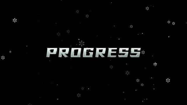 A futuristic video showcasing a progress concept with a neon logo