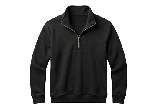 Mens black quarter zip fleece pullover sweater