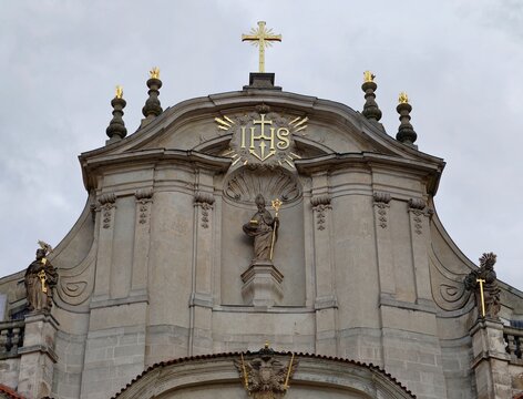 Intricate ornamental designs and golden crosses underscore splendor of sacred building craftsmanship