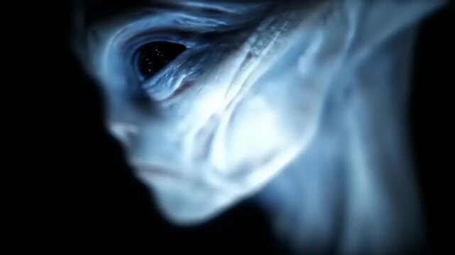 Ethereal Close-Up: A Captivating Glimpse into the Unknown, The Mysterious Depths of Extraterrestrial Visage Revealed