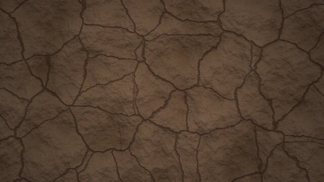Dry Cracked Earth Ground Texture Loop with Breathing Motion 4K
