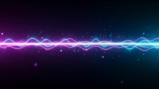 Abstract glowing waveform design