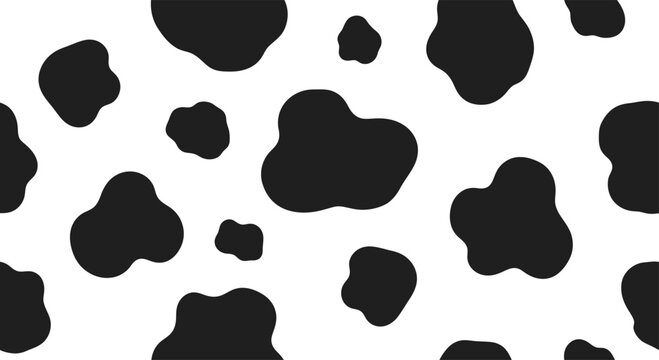 Black and white cow print pattern