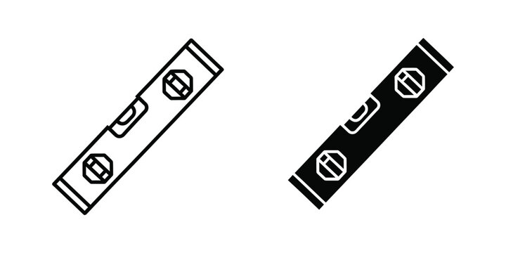 Comparison of a standard spirit level and a black spirit level tool