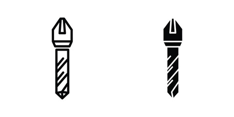 Fototapeta premium Comparison of two different types of drill bits with distinct tip designs