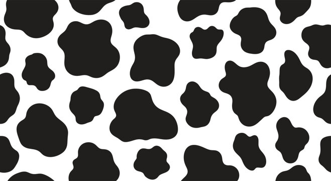 Black and white cow print pattern