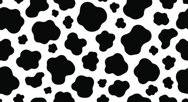 Black and white cow print pattern