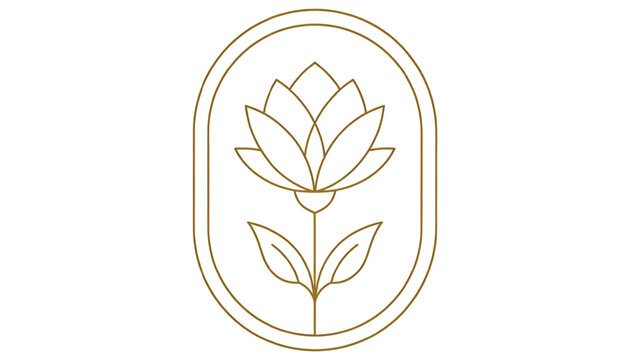 Elegant botanical maple leaf arrangement with circular and dotted border design