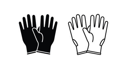 Obraz premium Gloves pair black white Vector