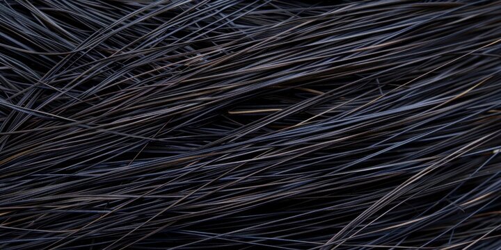 Texture abstraite de brins d'herbe s&eacute;ch&eacute;s d'un bleu profond et sombre cr&eacute;ant un motif lin&eacute;aire naturel et &eacute;l&eacute;gant pour un arri&egrave;re-plan.