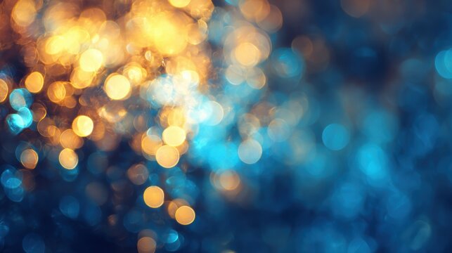 Colorful lights create a blurry background at a night event or celebration